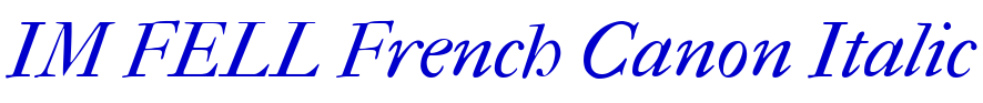 IM FELL French Canon Italic font